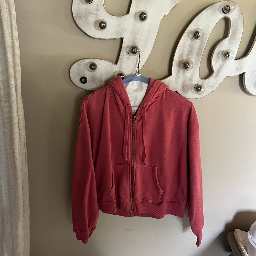 Cropped Zip-up sweatshirt